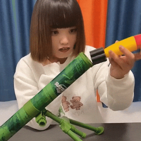 Toy Rocket Launch Mortar with 3 Safe Foam Shells Suitable for Outdoor CS Battle Games | Kibtoy view 2