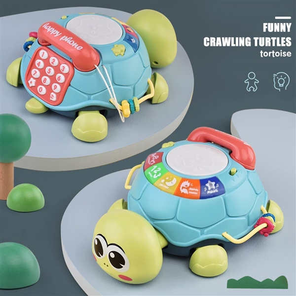 KIBTOY™ Baby Crawler Musical Turtle view 2