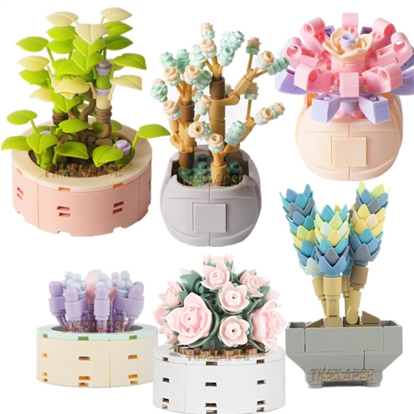 KIBTOY™ Succulent Garden Building Blocks Kit view 2