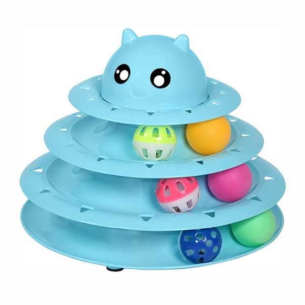 KIBTOY™ 3-Level Turntable Cat Toy view 2