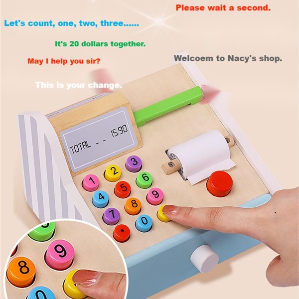 KIBTOY™ Wooden Cash Register  view 2
