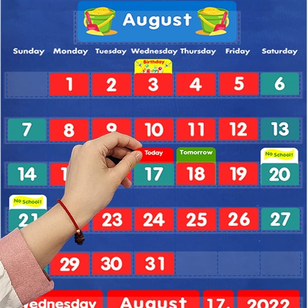 Education Daily Math Calendar Pocket Chart | Kibtoy view 2