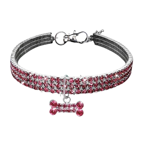 Gorgeous Rhineston Dog Collar Crystal Bling Collars Kibtoy