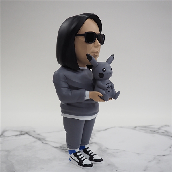 KIBTOY™ High quality resin Fashion Play Manager Hiroshi Fujiwara(ヒロシ／ふじわらひろし), Lightning Pikachu GK Doll, Handmade Decoration Toy Model 30cm tall