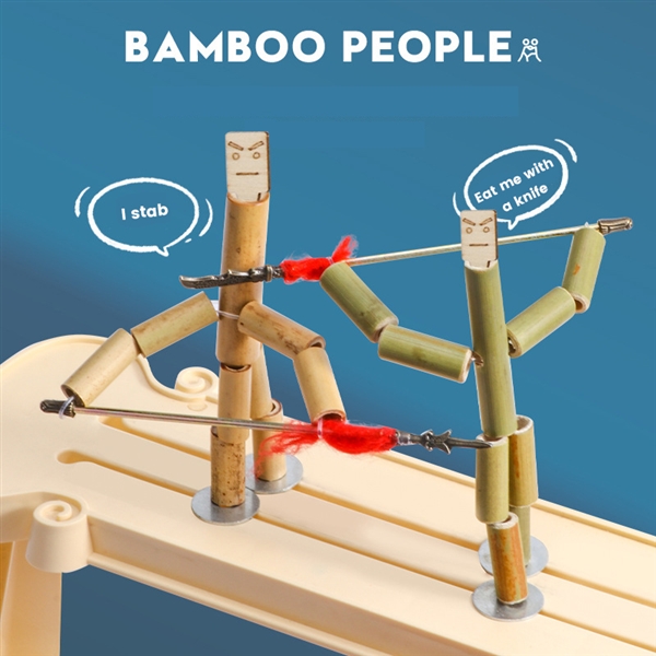 KIBTOY™ Two Player Fighting Toy Bamboo people view 2