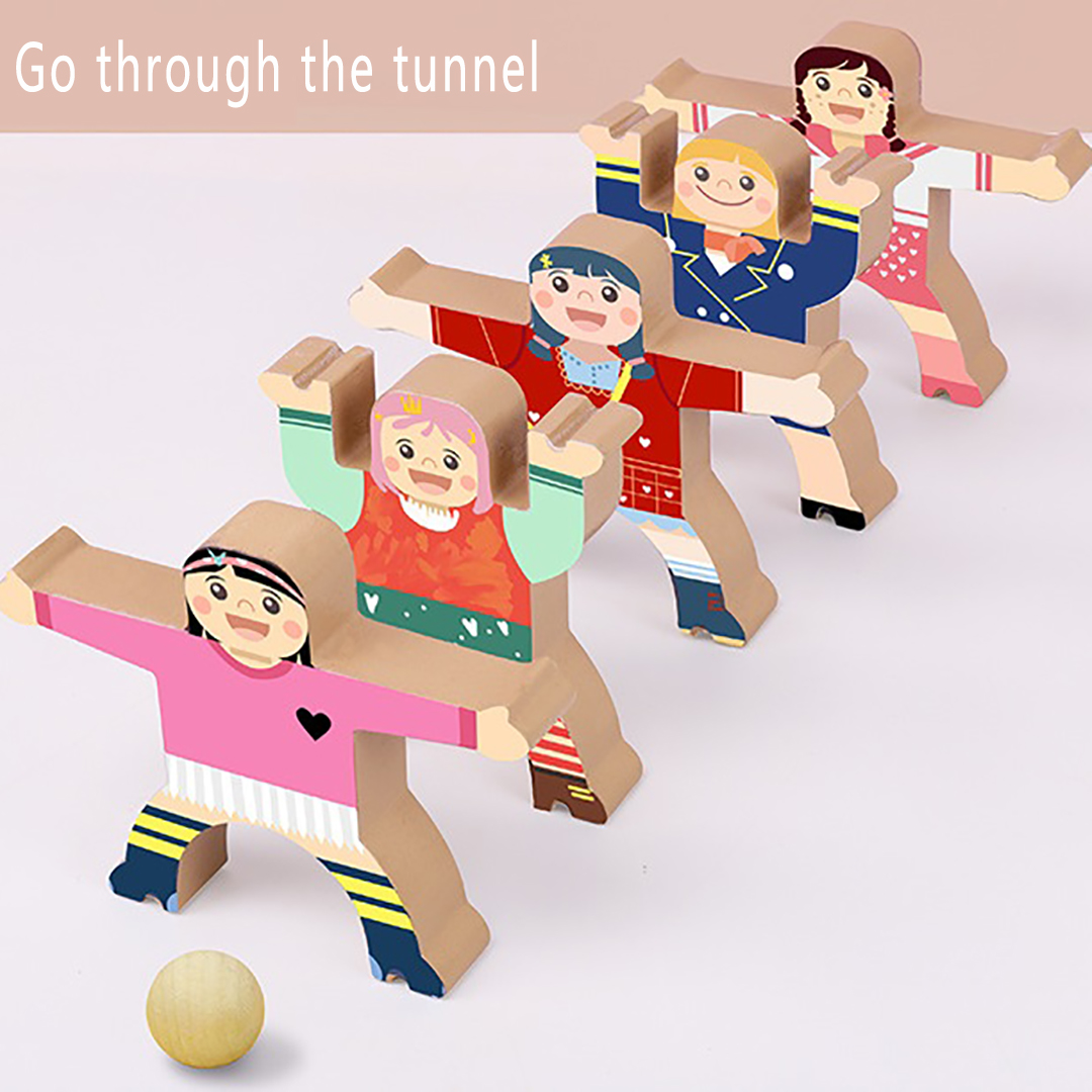 Kibtoy Strongman Wooden Stacking Toys