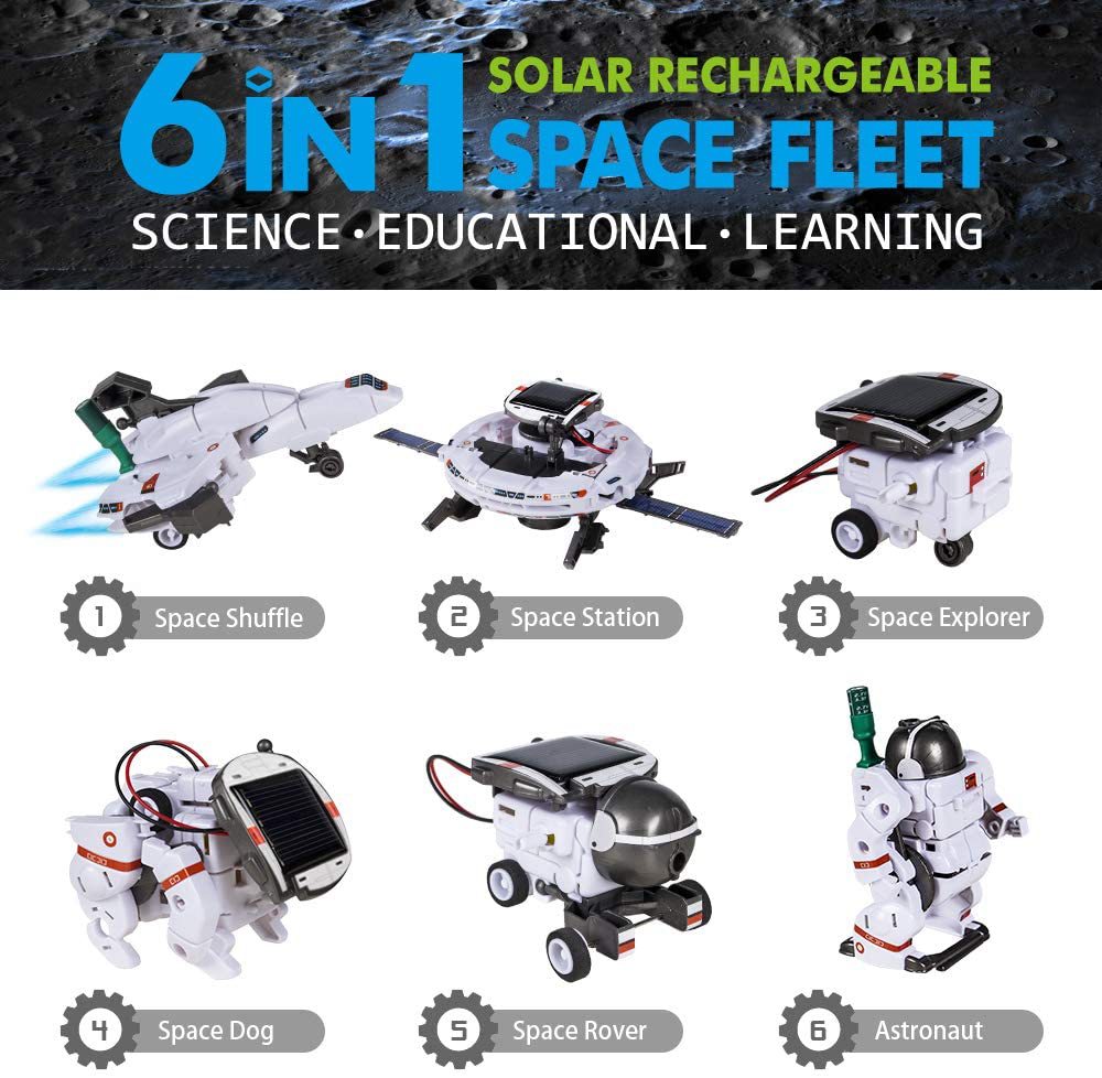Kibtoy 6-in-1 Space Solar Robot Kit Kibtoy 6-in-1 Space Solar Robot Kit