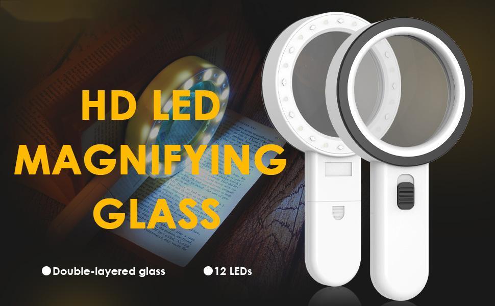 Kibtoy magnifying glass with LED lights