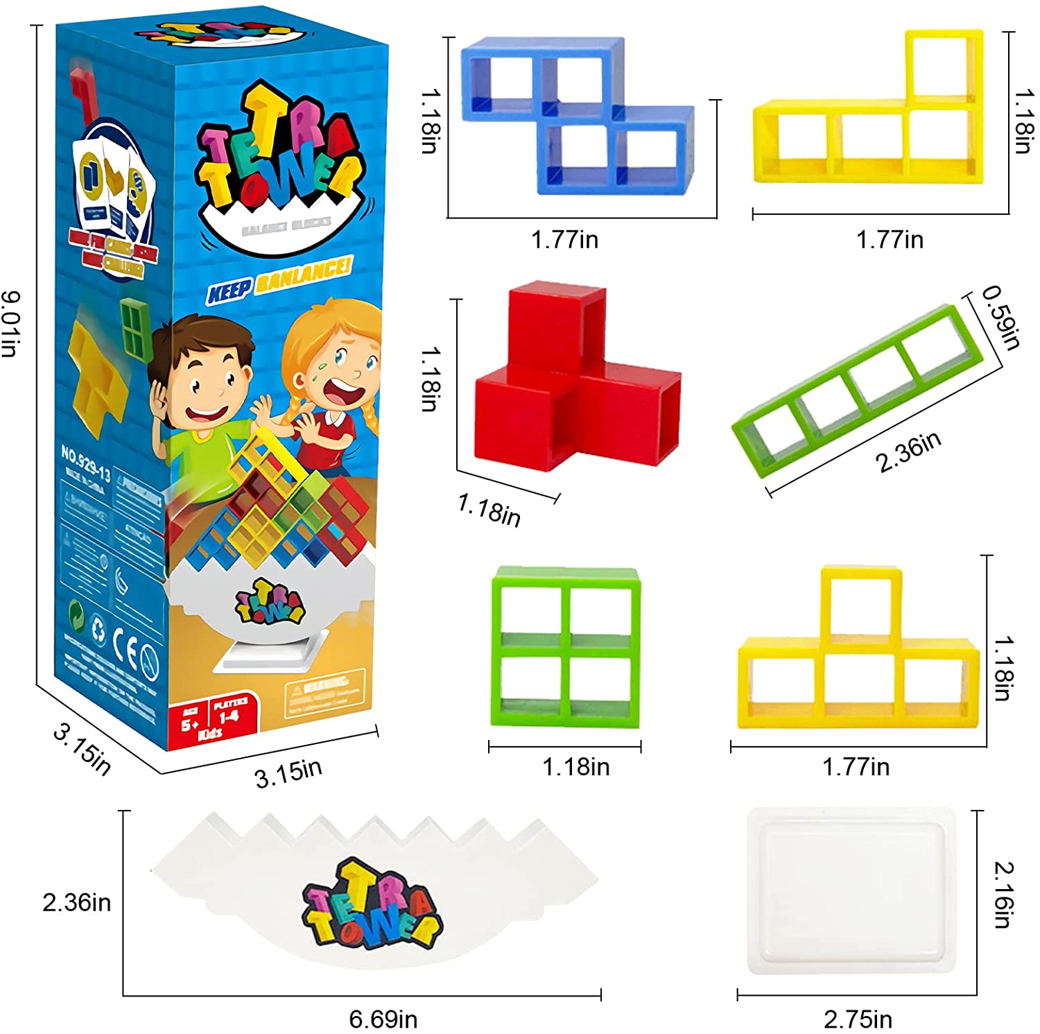 Stacking Tetra Tower Size
