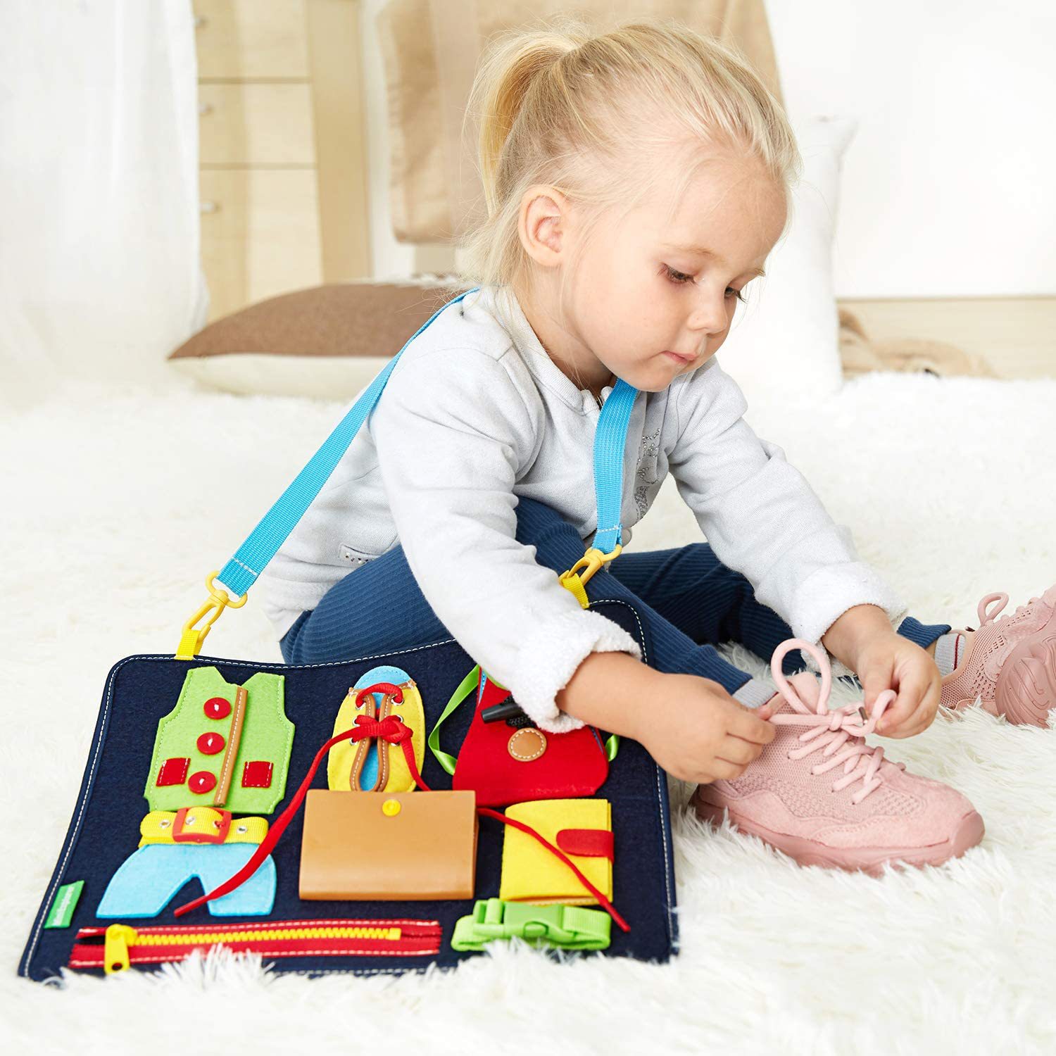 Kibtoy Busy Board for Toddlers (travel bag) Kibtoy Busy Board for Toddlers (travel bag)