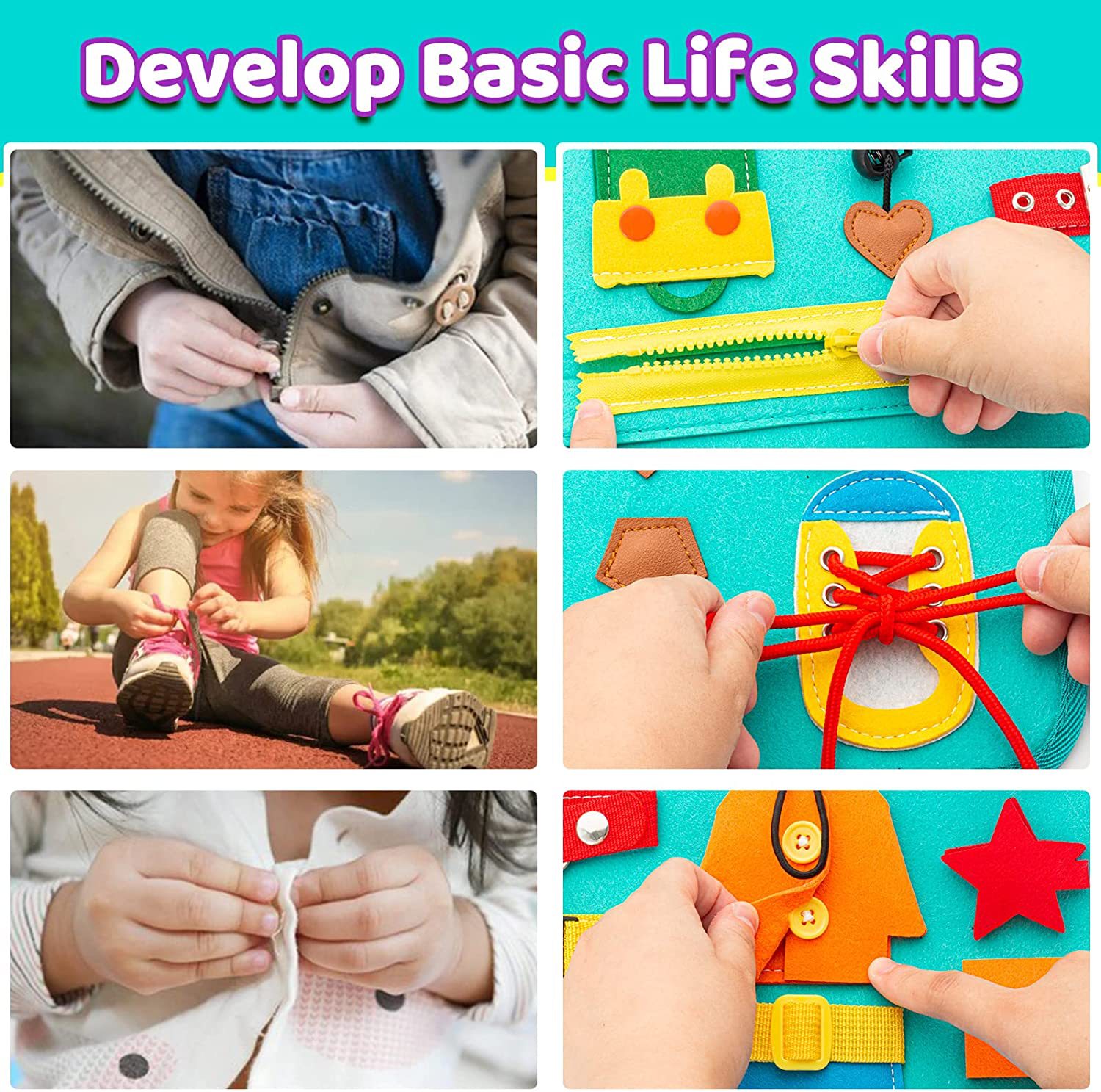 Kibtoy Busy Board for Toddlers (travel bag) Kibtoy Busy Board for Toddlers (travel bag)