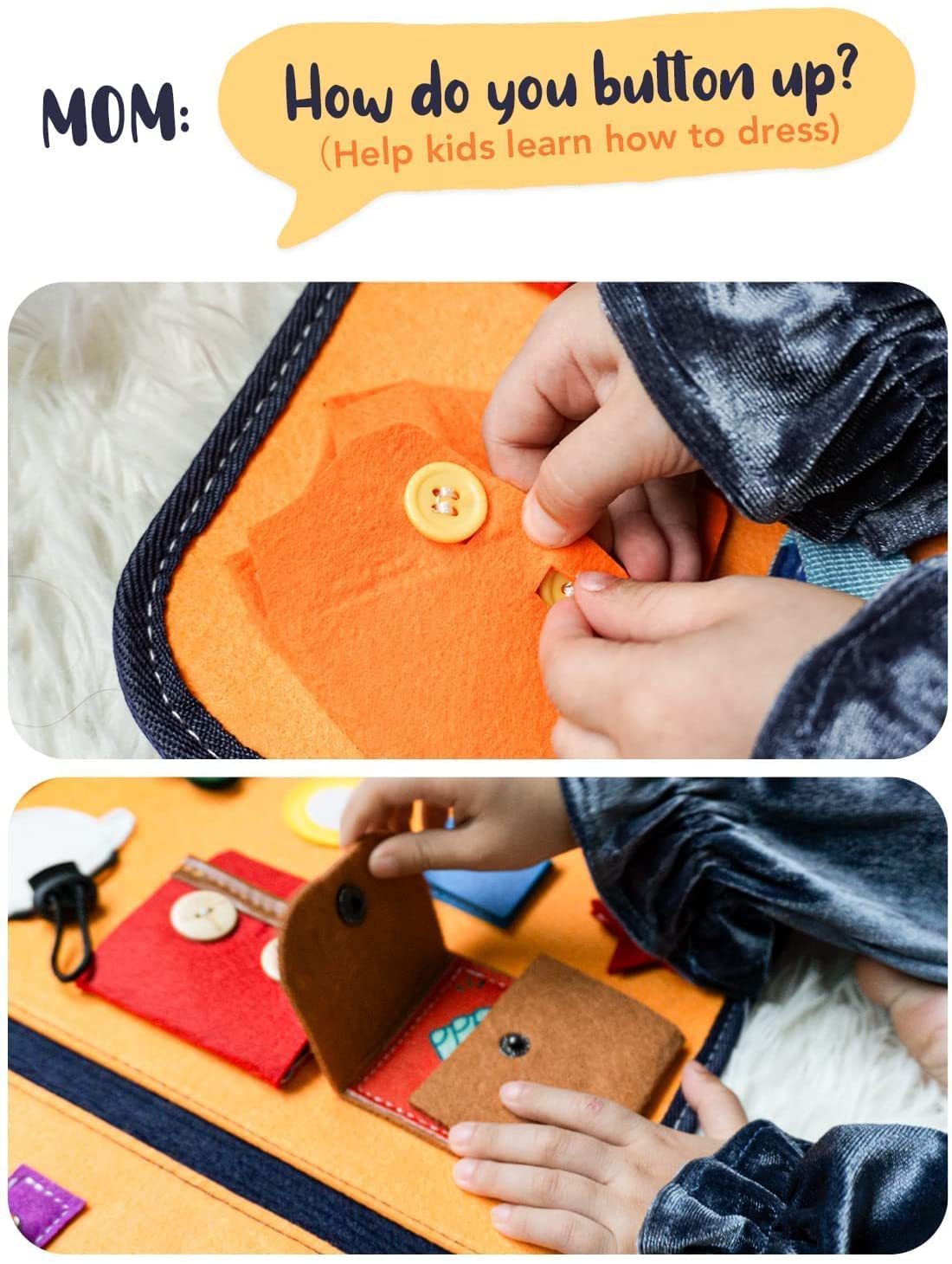 Kibtoy Busy Board for Toddlers (travel bag) Kibtoy Busy Board for Toddlers (travel bag)