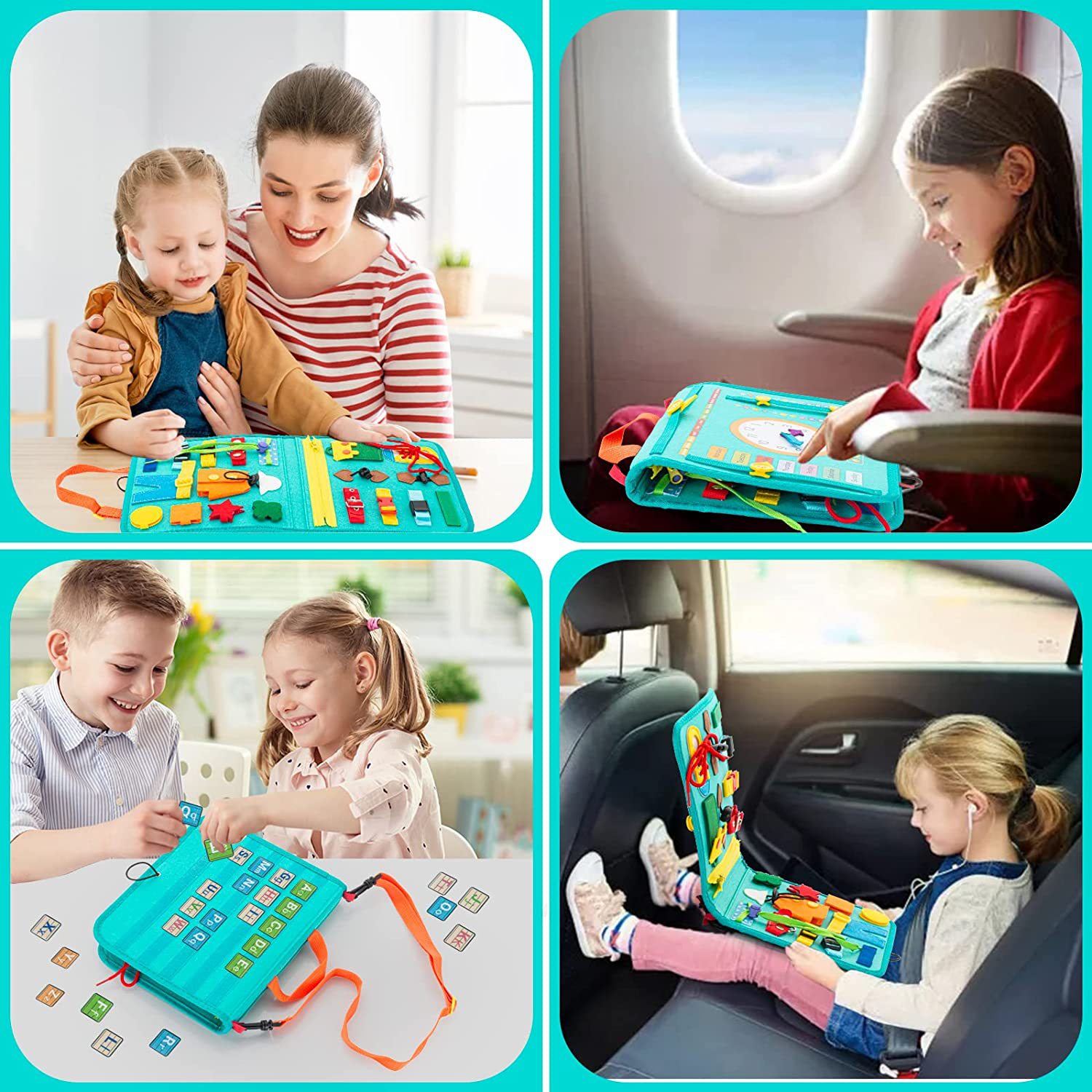 Kibtoy Busy Board for Toddlers (travel bag)