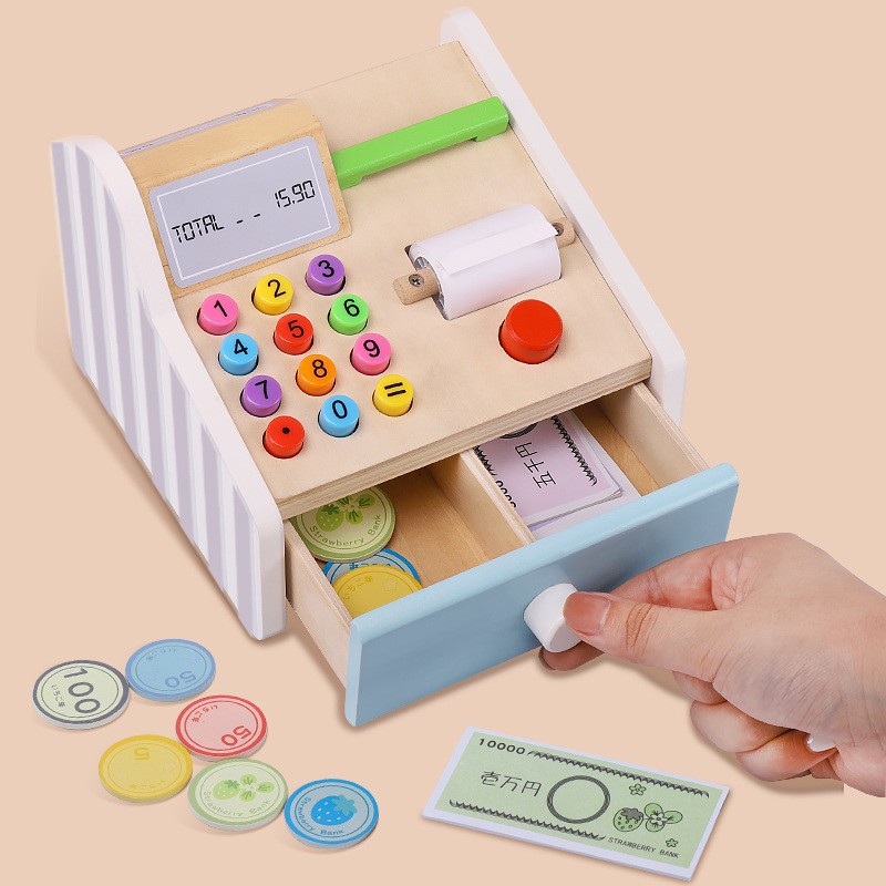 Kibtoy Wooden Cash Register toy Kibtoy Wooden Cash Register toy