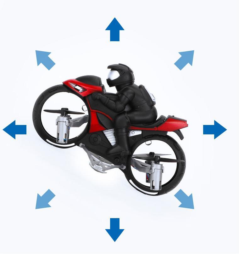 Kibtoy RC Flying Stunt Motorbike