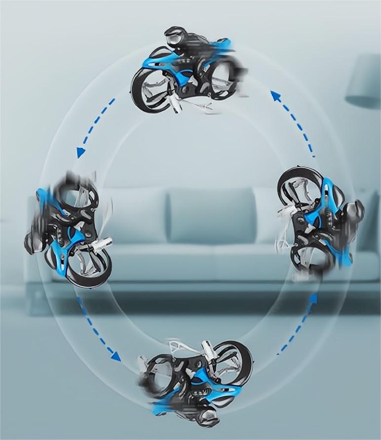Kibtoy RC Flying Stunt Motorbike