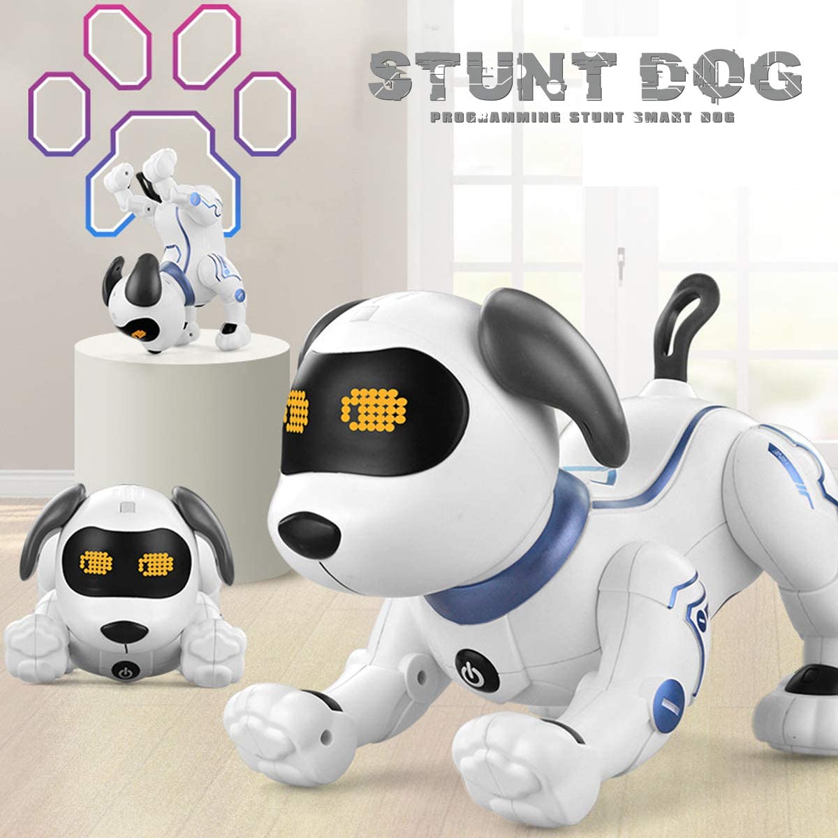 Kibtoy Smart Robot Dog, AI RC robot dog, can sing, dance, walk and other stunts Kibtoy Smart Robot Dog, AI RC robot dog, can sing, dance, walk and other stunts