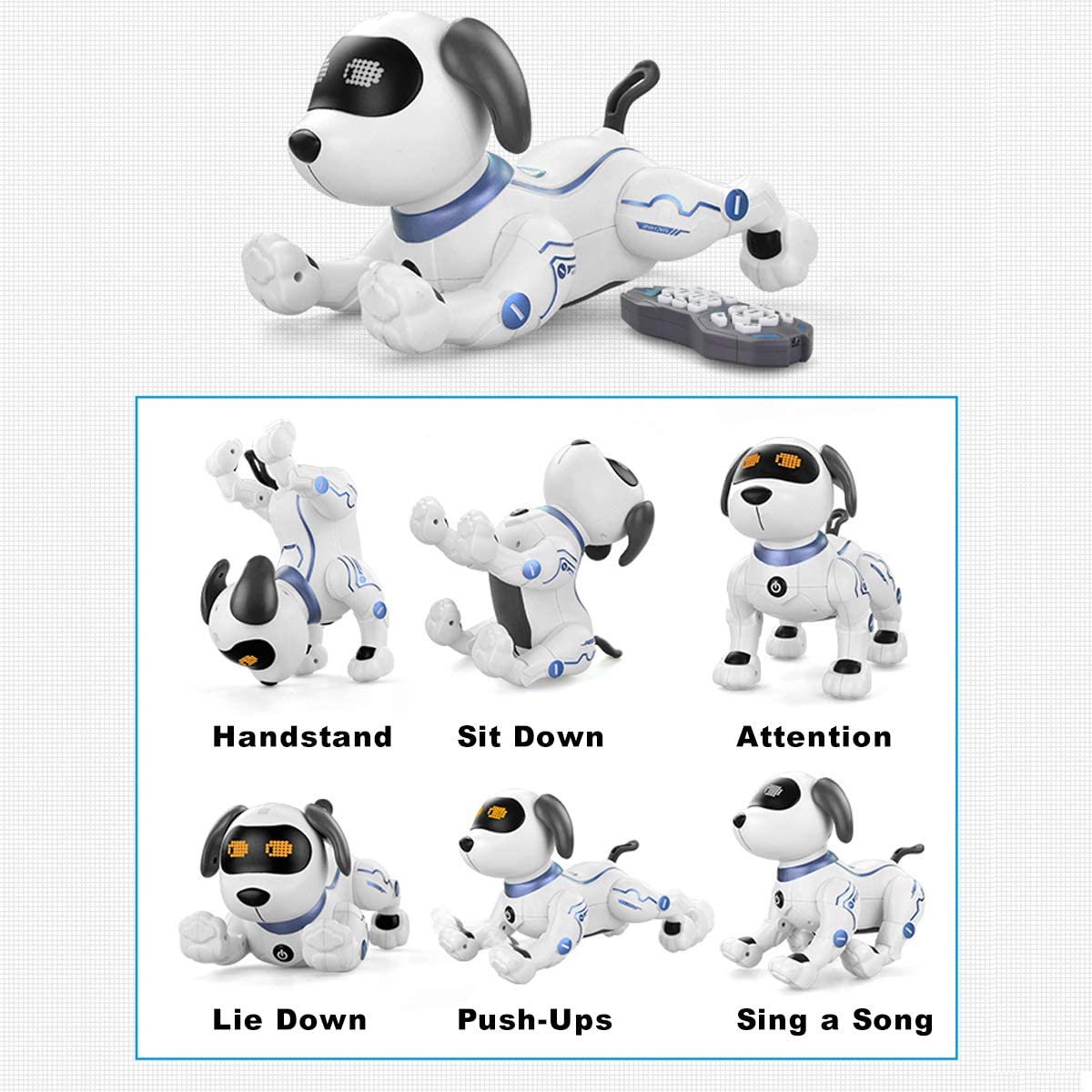 Kibtoy Smart Robot Dog, AI RC robot dog, can sing, dance, walk and other stunts Kibtoy Smart Robot Dog, AI RC robot dog, can sing, dance, walk and other stunts