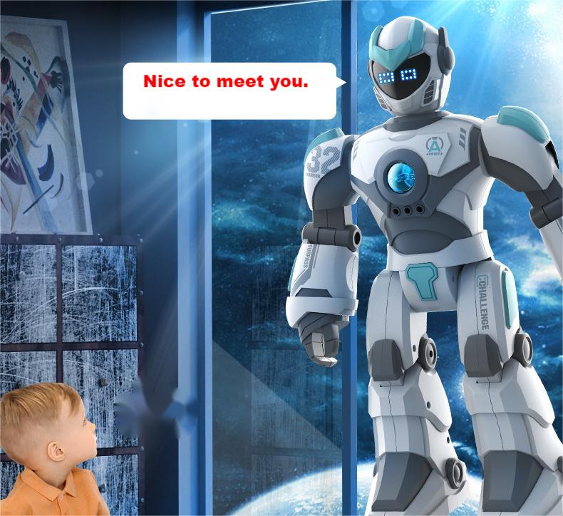 Kibtoy RC Robot Toy, can dance, sing and walk, great teaching toy and company for toddlers