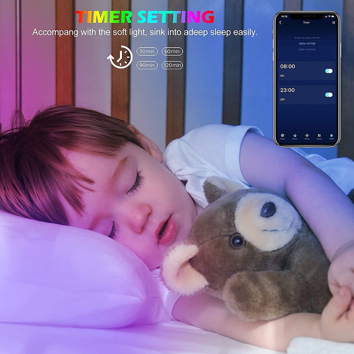 Kibtoy LED Strip Lights Syn with Music