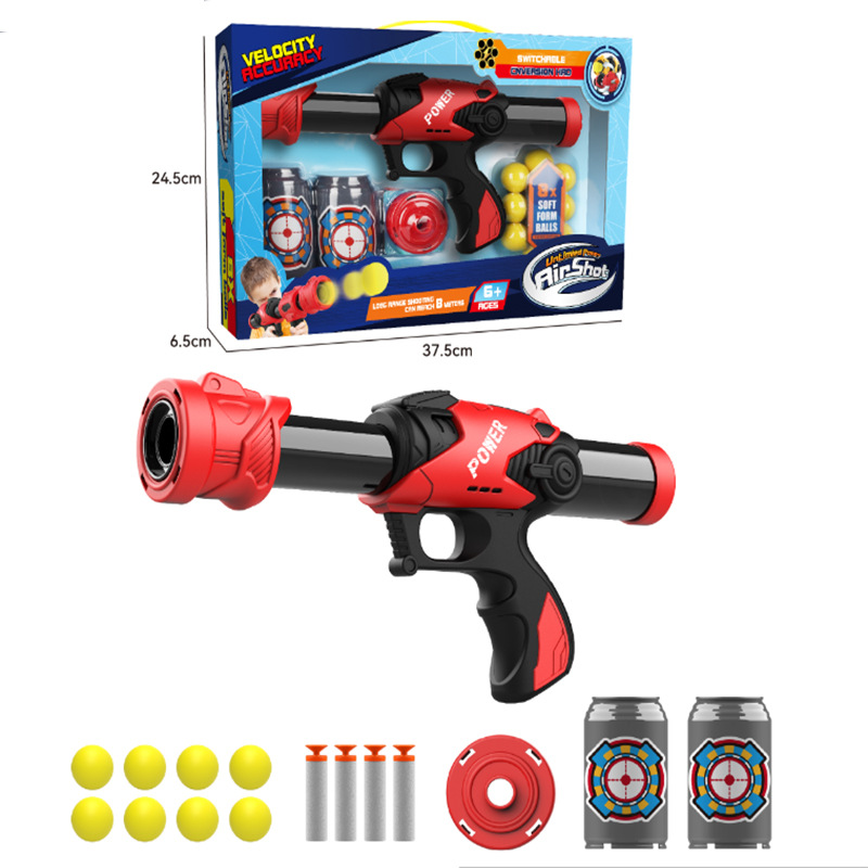 Kibtoy air-popper gun shooting game with soft balls Kibtoy air-popper gun shooting game with soft balls