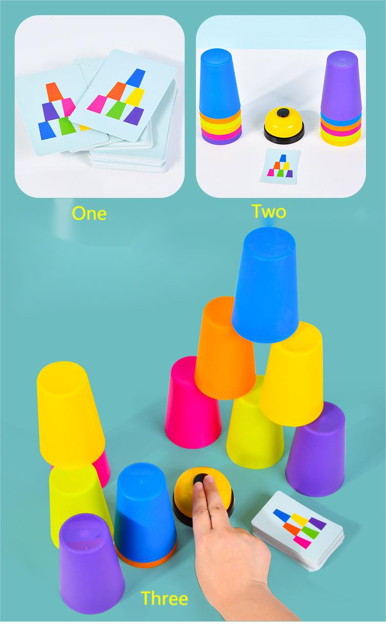 cup stacker game, kibtoy quick cup stacking game