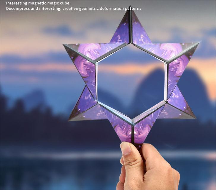 Kibtoy Magnetic Shape Shifting Box, Magic cube, 3D magnetic magic cube