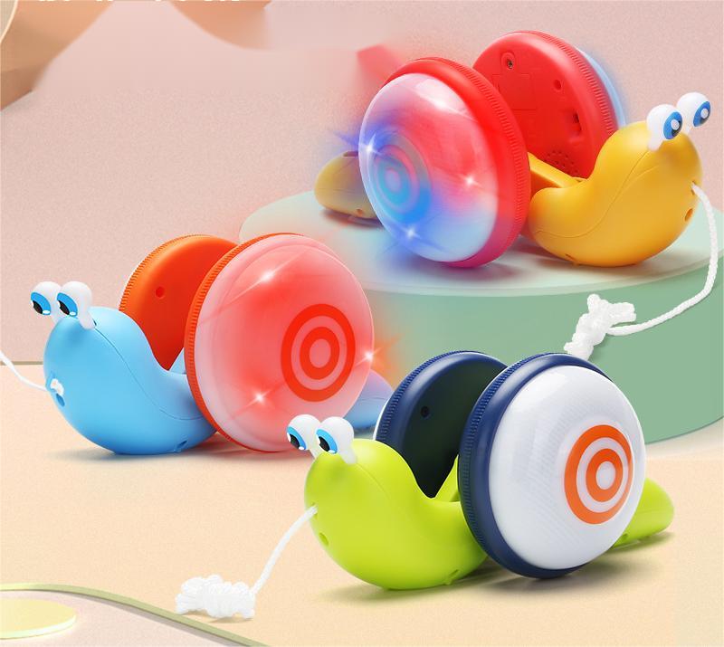 Kibtoy Pull Along snail, walking toy, toddler toy, cute and friendly Kibtoy Pull Along snail, walking toy, toddler toy, cute and friendly