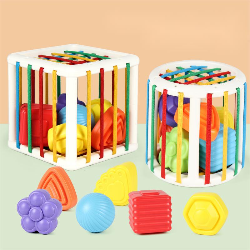 Kibtoy Rainbow Squishy balls, busy toy for toddlers, teaching tool, fridget toy