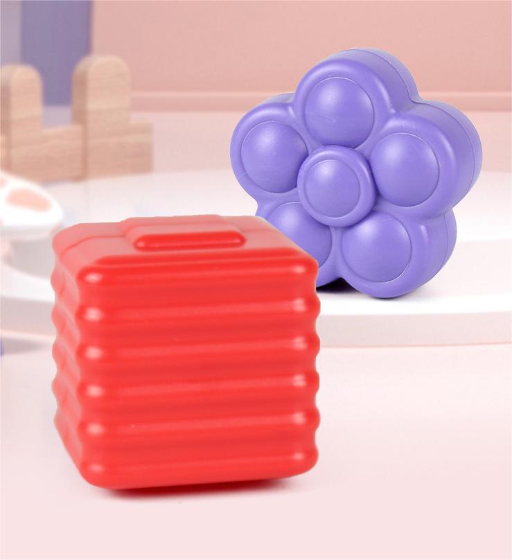 Kibtoy Rainbow Squishy balls, busy toy for toddlers, teaching tool, fridget toy