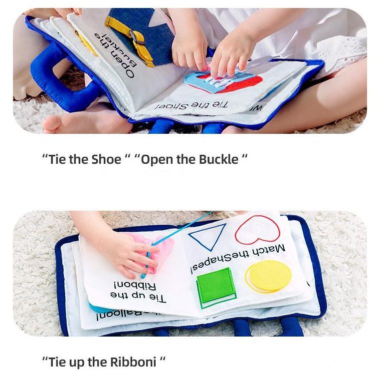 Kibtoy my quiet book, first book for toddlers, busy book, fidget toy, reading tool
