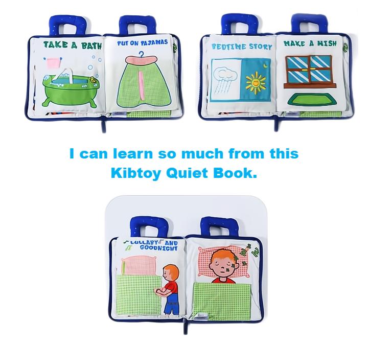 Kibtoy my quiet book, first book for toddlers, busy book, fidget toy, reading tool