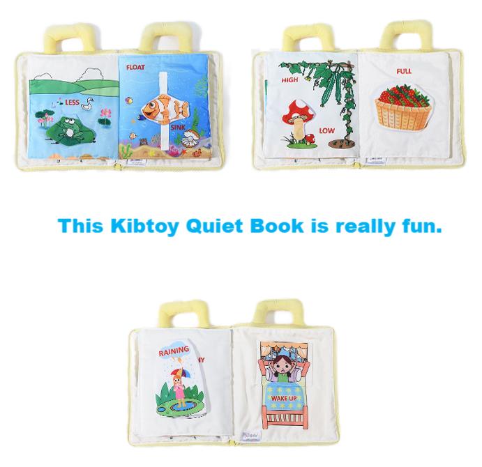 Kibtoy my quiet book, first book for toddlers, busy book, fidget toy, reading tool Kibtoy my quiet book, first book for toddlers, busy book, fidget toy, reading tool