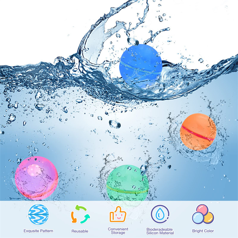 Kibtoy Self-sealing water ballons, silicone water toys, safe and fun Kibtoy Self-sealing water ballons, silicone water toys, safe and fun