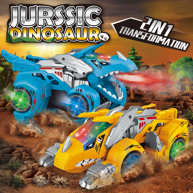 Kibtoy Transforming Dinosaur Car with light and music effects Kibtoy Transforming Dinosaur Car with light and music effects