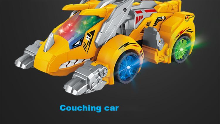 Kibtoy Transforming Dinosaur Car with light and music effects