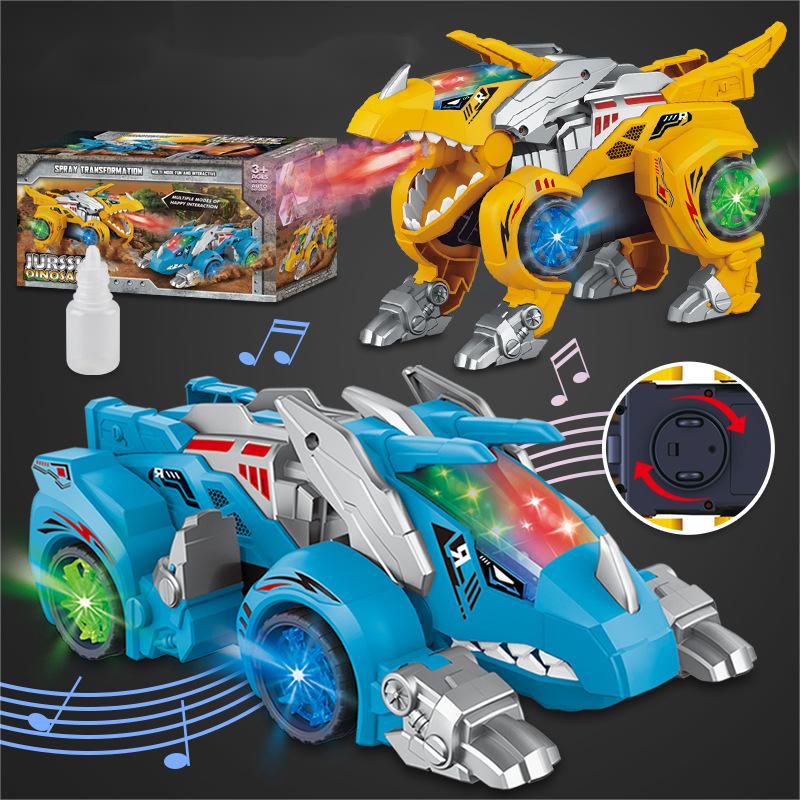 Kibtoy Transforming Dinosaur Car with light and music effects