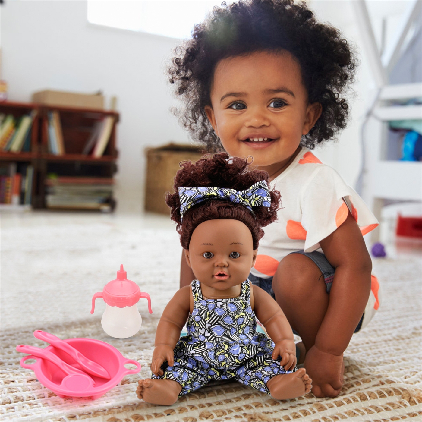 Kibtoy cute black baby doll Kibtoy cute black baby doll