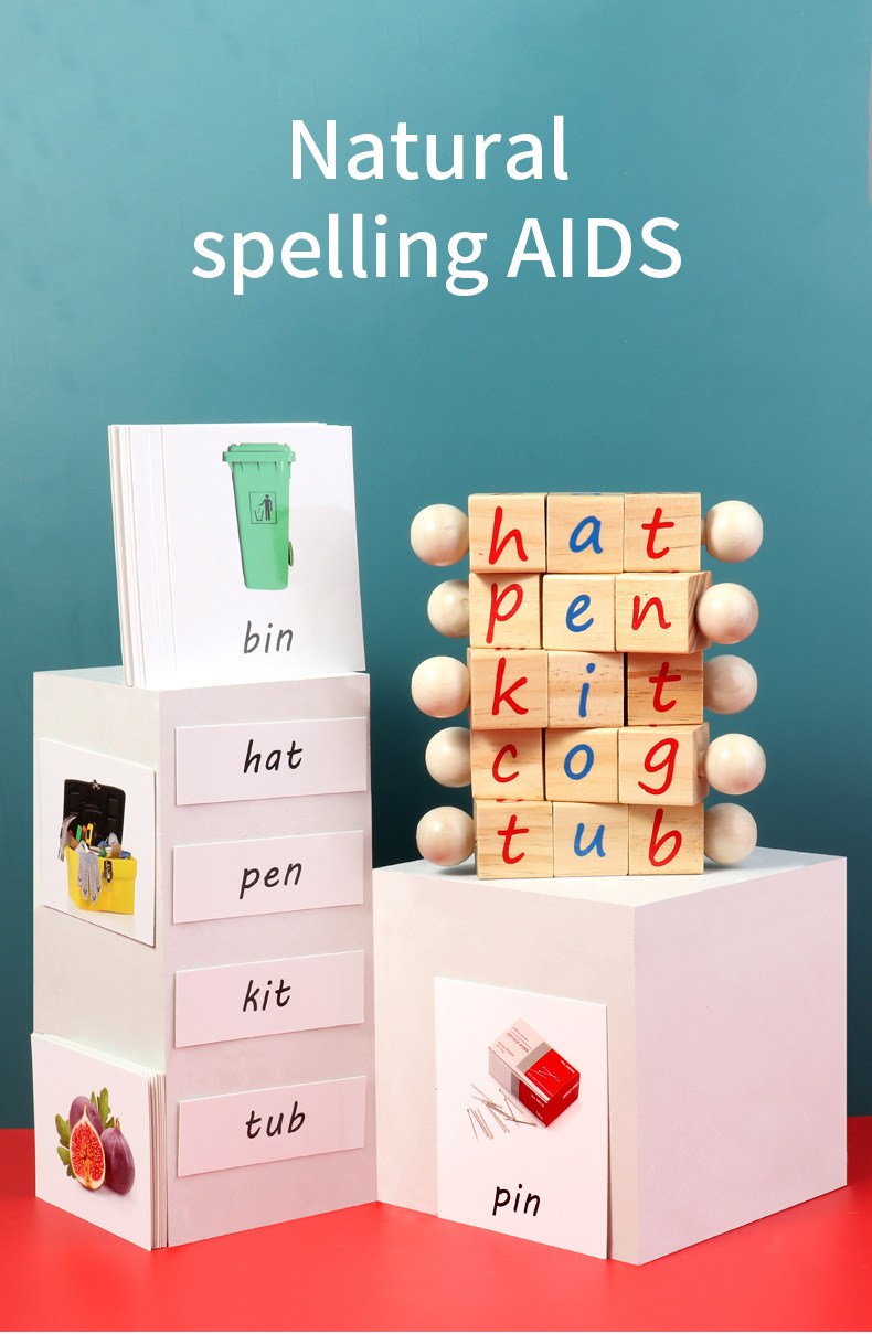 Kibtoy wooden spelling block Kibtoy wooden spelling block