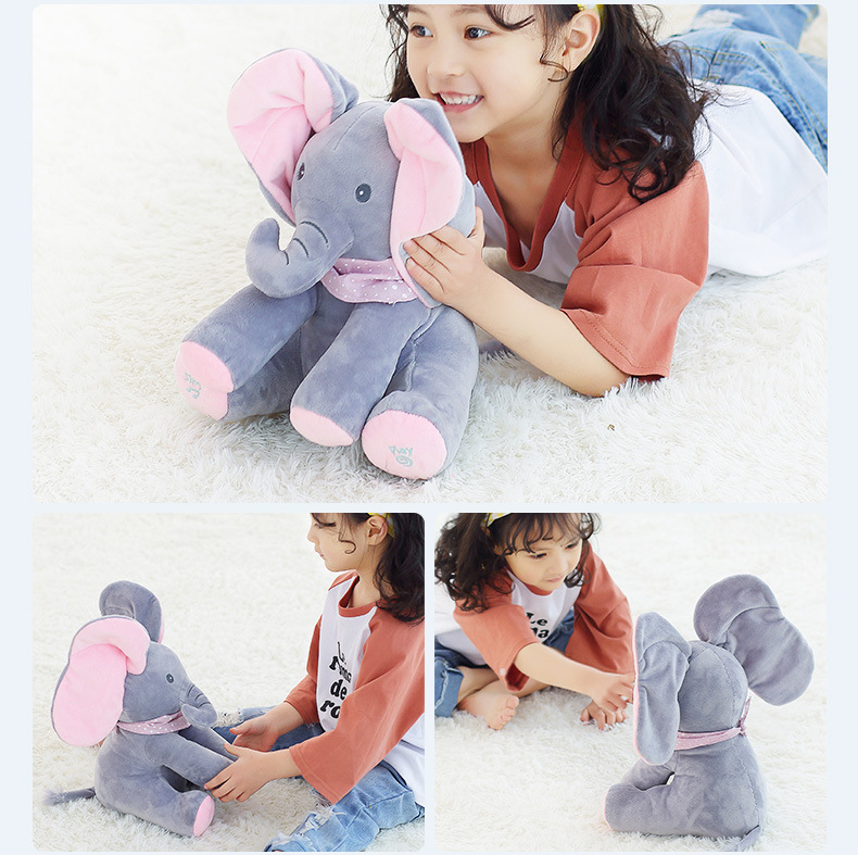 kibtoy Peek-a-boo elephant plush toy builds up companionship with children kibtoy Peek-a-boo elephant plush toy builds up companionship with children