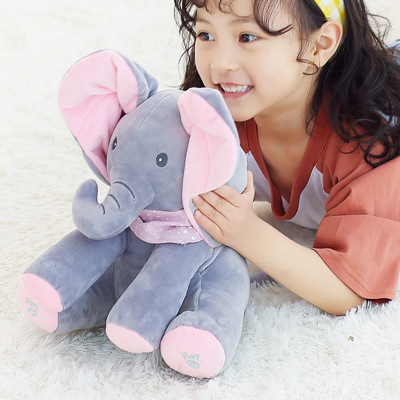 kibtoy Peek-a-boo elephant plush toy entertaining and educational kibtoy Peek-a-boo elephant plush toy entertaining and educational