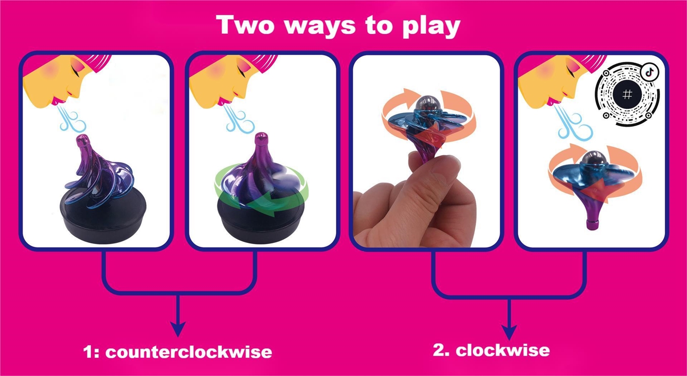 Kibtoy Fingertip Wind Spinner, blow it to spin Kibtoy Fingertip Wind Spinner, blow it to spin