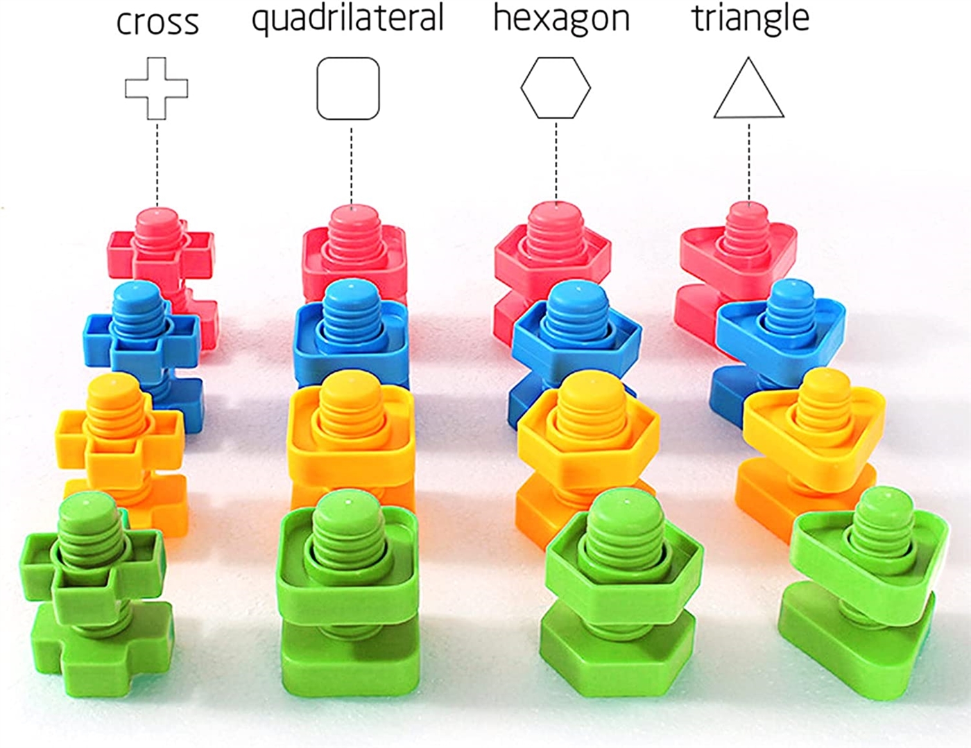 Kibtoy Jumbo Nuts and Bolts Montessori toy fun and educational