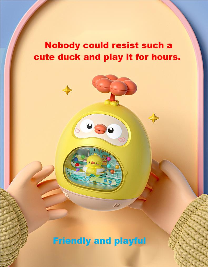 Kibtoy Duck Tumbler bath toy for toddlers