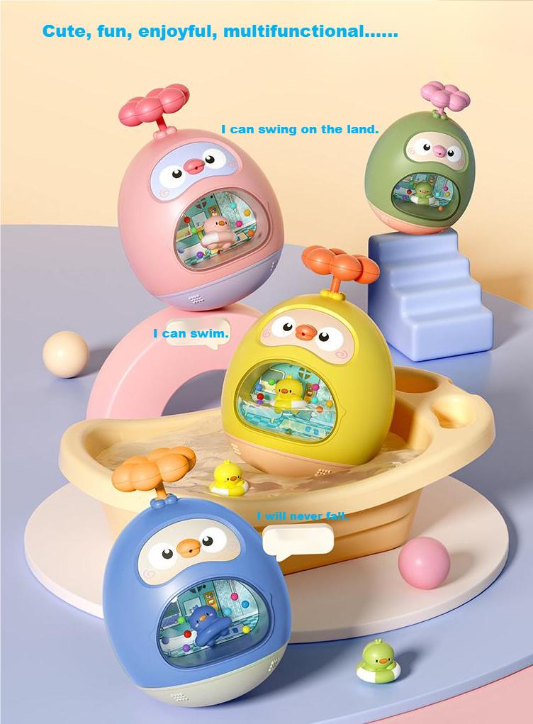 Kibtoy Duck Tumbler bath toy for toddlers