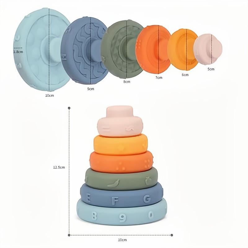 Kibtoy silicone Stacking toy, 3d Building block Kibtoy silicone Stacking toy, 3d Building block