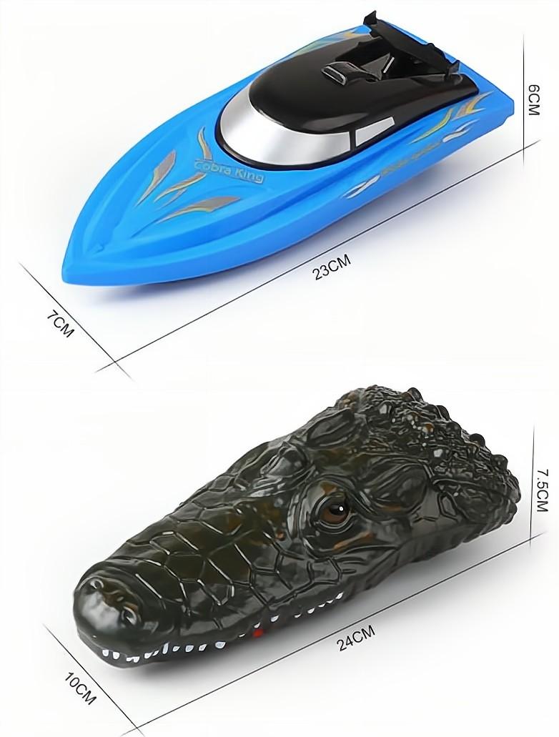 Kibtoy RC Jetboat and Crocodile Kibtoy RC Jetboat and Crocodile