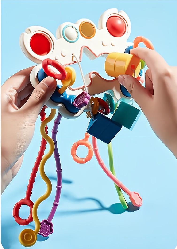 Kibtoy Pull String learning toy, montessori toy, sensory toy