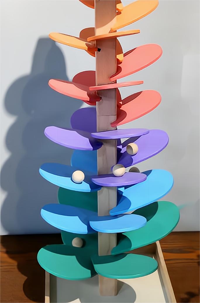Kibtoy Wooden Musical Tree, Marble ball track sound Kibtoy Wooden Musical Tree, Marble ball track sound