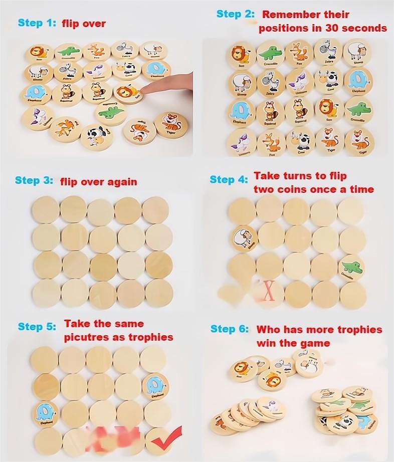 Kibtoy Memory Matching Game, improving children's memory, coordination and so on Kibtoy Memory Matching Game, improving children's memory, coordination and so on